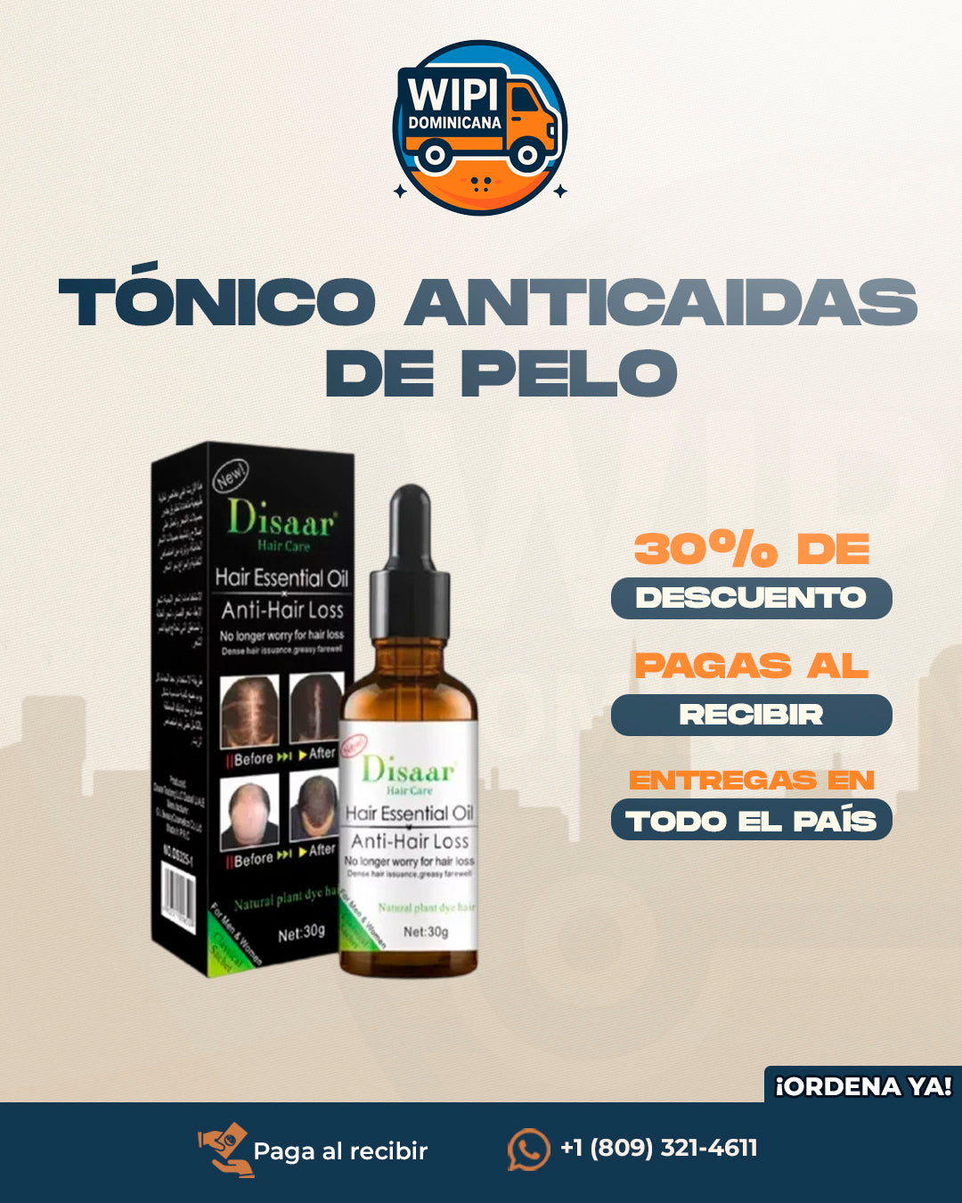 Tónico Anticaídas de Pelo SerumBio Forte™ | ¡No Es Normal Perder 100 Cabellos al Día!